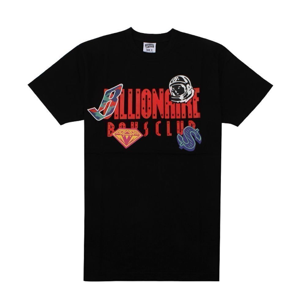 Mens Y2K Billionaire Boys Club Diamond Logo Black Graphic Tee Shirt - Sz M